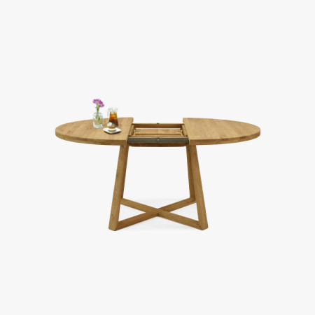 Kulatý ausziehbarer Tisch aus Eichenholz ø120