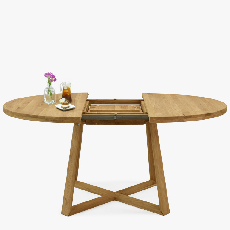 Kulatý ausziehbarer Tisch aus Eichenholz ø120
