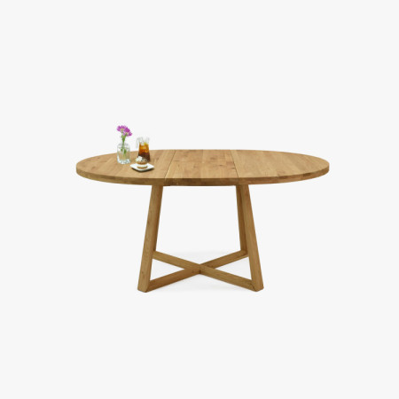 Kulatý ausziehbarer Tisch aus Eichenholz ø120