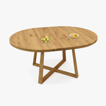 Kulatý ausziehbarer Tisch aus Eichenholz ø120