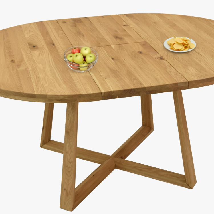 Kulatý ausziehbarer Tisch aus Eichenholz ø120