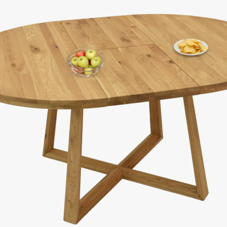 Kulatý ausziehbarer Tisch aus Eichenholz ø120