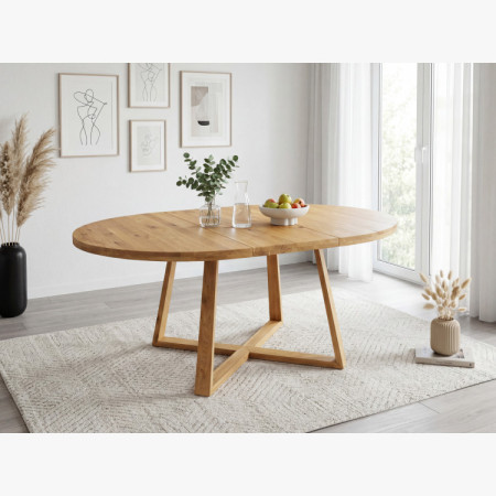 Kulatý ausziehbarer Tisch aus Eichenholz ø120