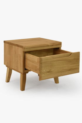 Nachttisch Eiche auf Füßchen, Prag 2