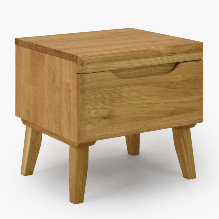 Nachttisch Eiche auf Füßchen, Prag
