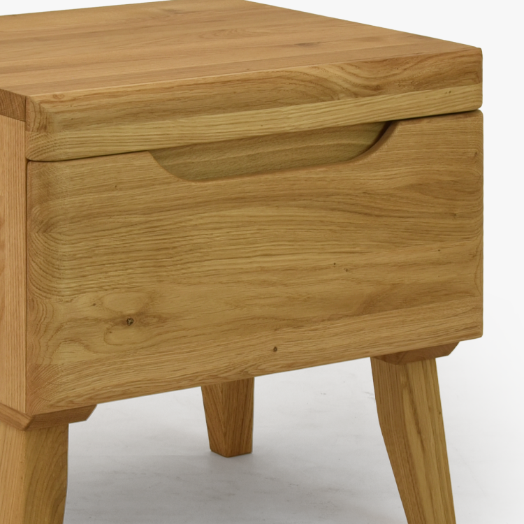 Nachttisch Eiche auf Füßchen, Prag