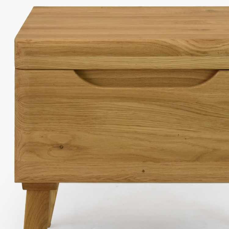 Nachttisch Eiche auf Füßchen, Prag