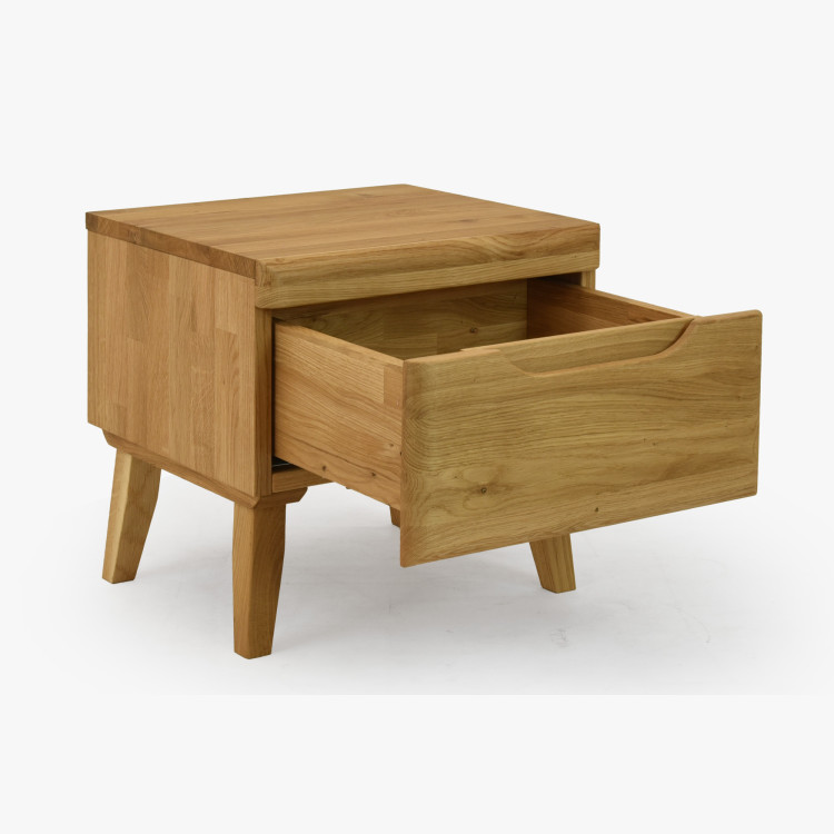 Nachttisch Eiche auf Füßchen, Prag