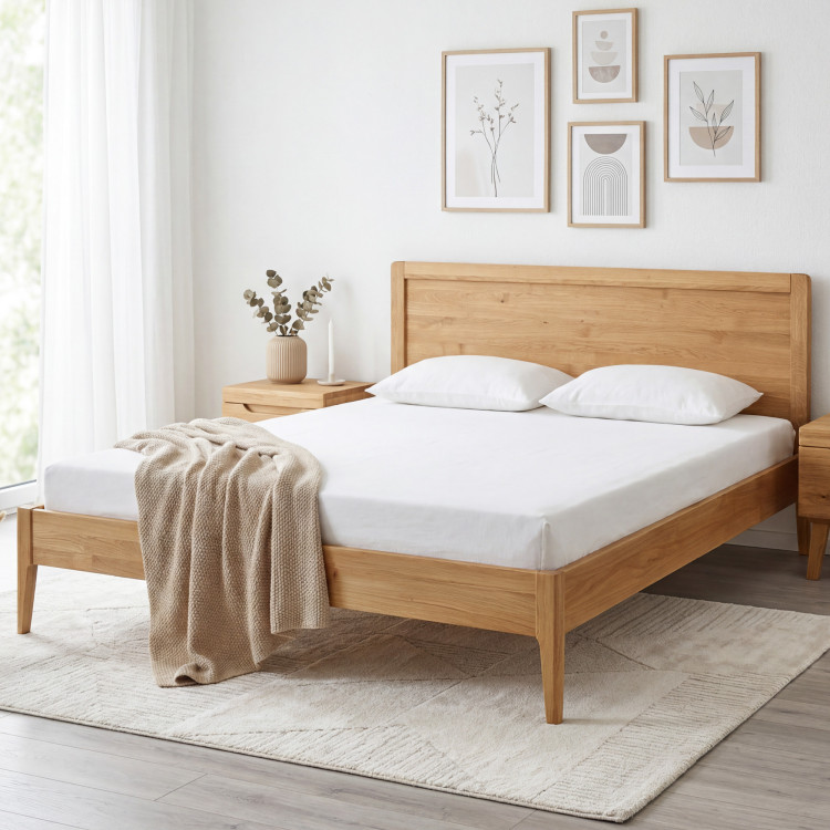 Nachttisch Eiche auf Füßchen, Prag