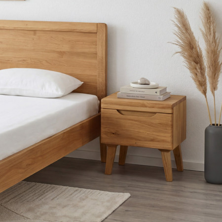 Nachttisch Eiche auf Füßchen, Prag