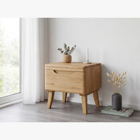 Nachttisch Eiche auf Füßchen, Prag