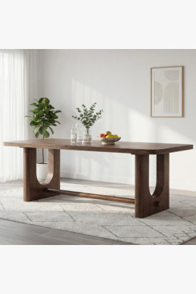 Design Esstisch 220 cm in Nussbaumfarbe