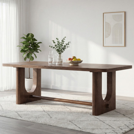 Design Esstisch 220 cm in Nussbaumfarbe