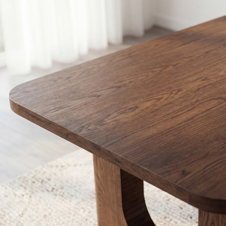 Design Esstisch 220 cm in Nussbaumfarbe