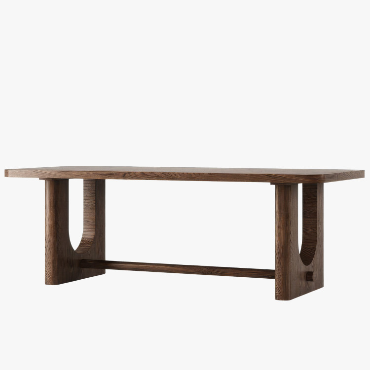 Design Esstisch 220 cm in Nussbaumfarbe