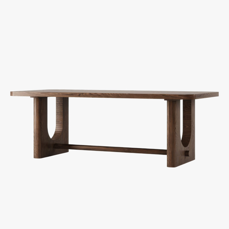 Design Esstisch 220 cm in Nussbaumfarbe