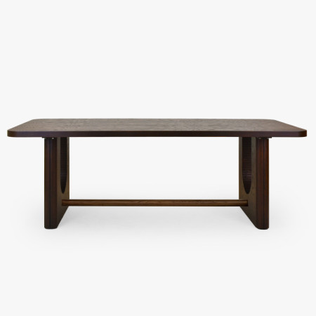 Design Esstisch 220 cm in Nussbaumfarbe