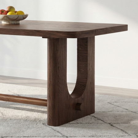 Design Esstisch 220 cm in Nussbaumfarbe