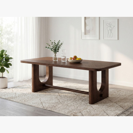 Design Esstisch 220 cm in Nussbaumfarbe