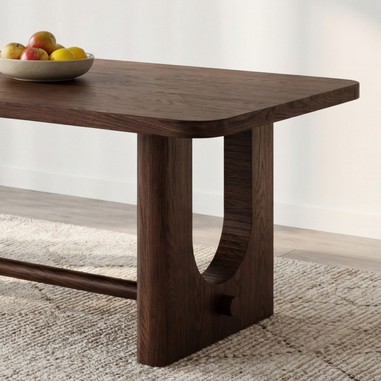 Design Esstisch 220 cm in Nussbaumfarbe