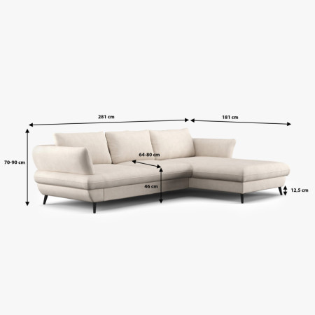 Récksofa BALOU - Rechte Ecke