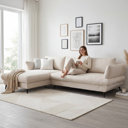 Rohes Ecksofa BALOU - linke Ecke