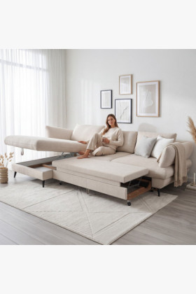 Rohes Ecksofa BALOU - linke Ecke 2