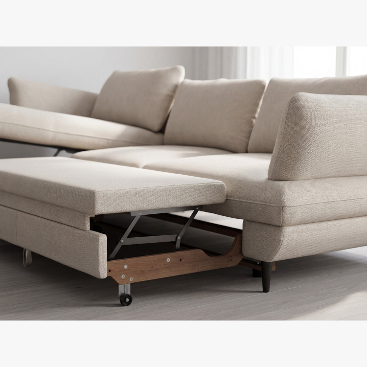 Rohes Ecksofa BALOU - linke Ecke