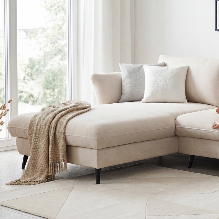 Rohes Ecksofa BALOU - linke Ecke