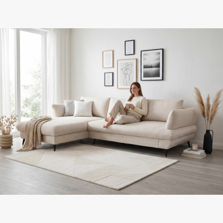 Rohes Ecksofa BALOU - linke Ecke