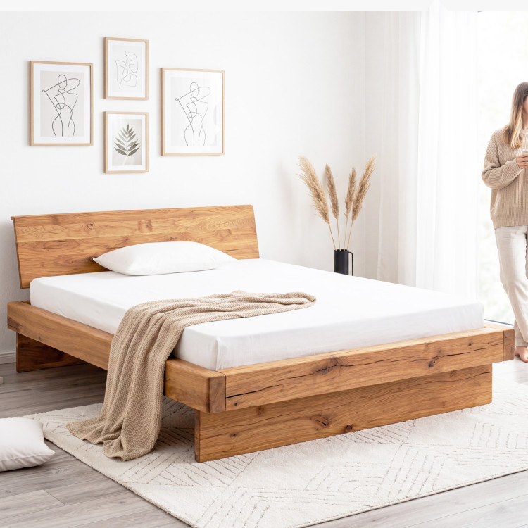 Massives Ehebett aus Eiche für zwei 180 x 200 cm