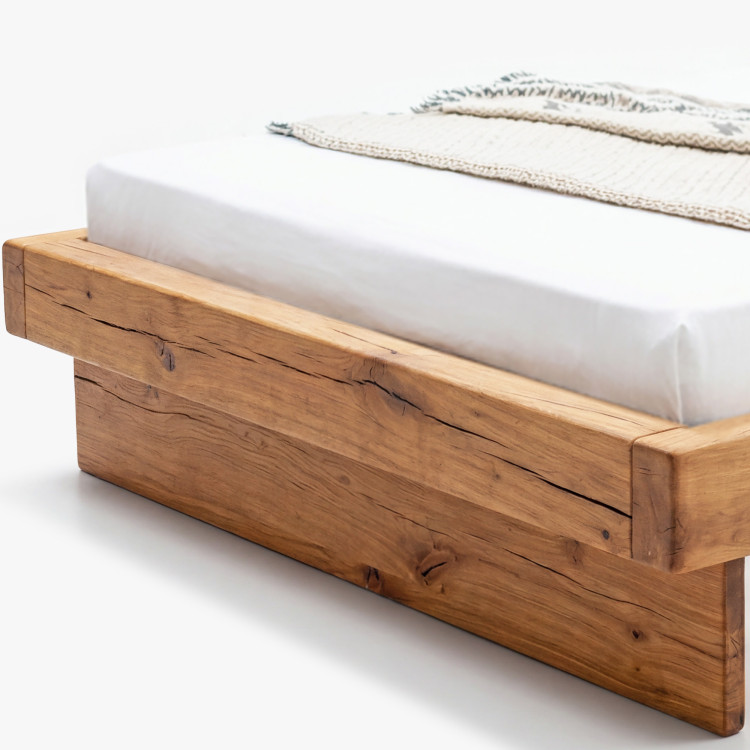 Massives Ehebett aus Eiche für zwei 180 x 200 cm