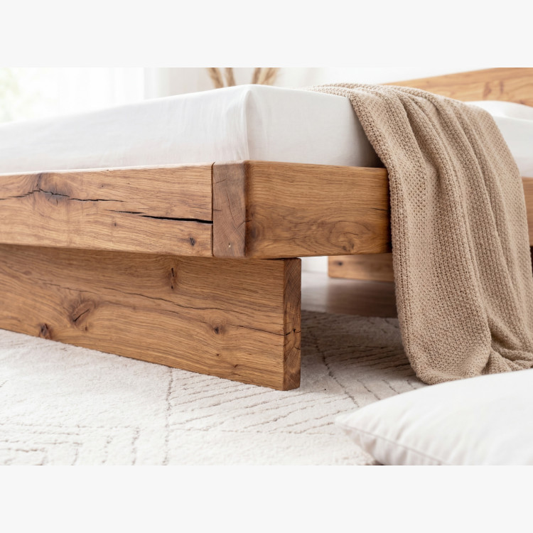 Massives Ehebett aus Eiche für zwei 180 x 200 cm