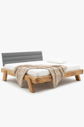 Dubogestelltes Bett 180 x 200 cm - Stoffkopfteil 2