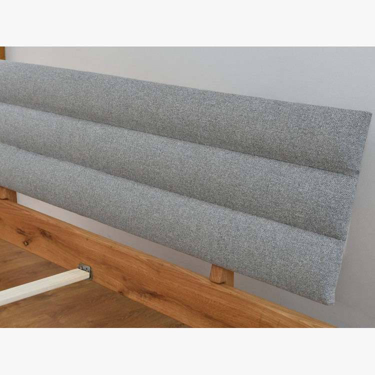 Dubogestelltes Bett 180 x 200 cm - Stoffkopfteil