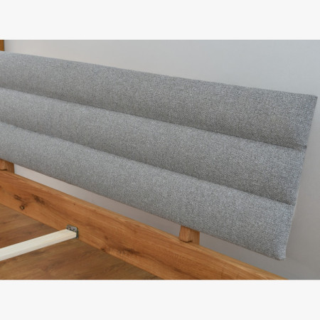 Dubogestelltes Bett 180 x 200 cm - Stoffkopfteil