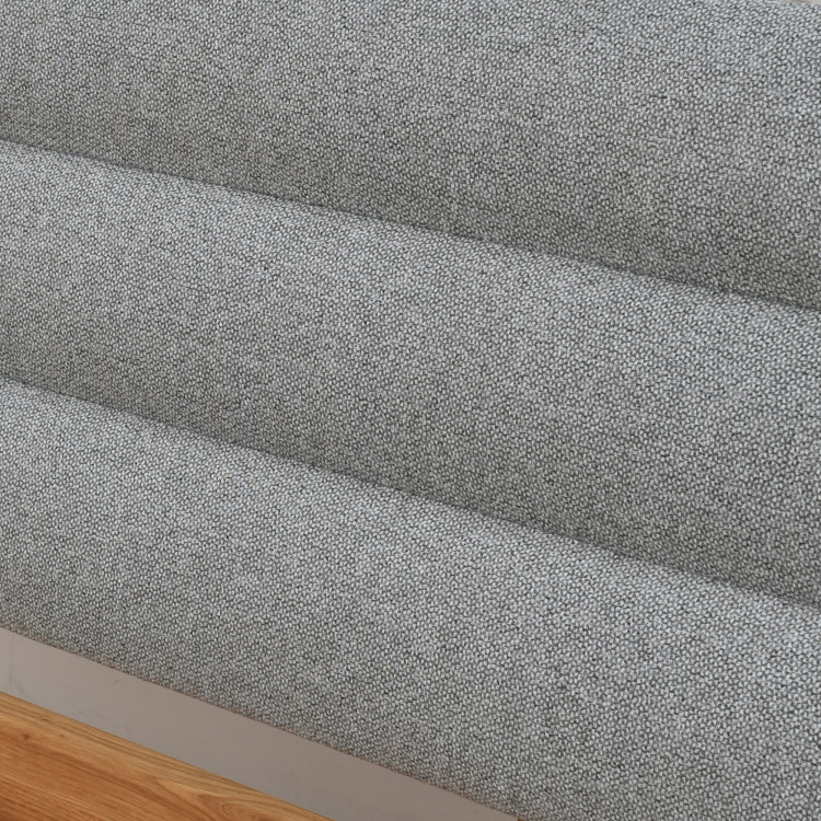 Dubogestelltes Bett 180 x 200 cm - Stoffkopfteil