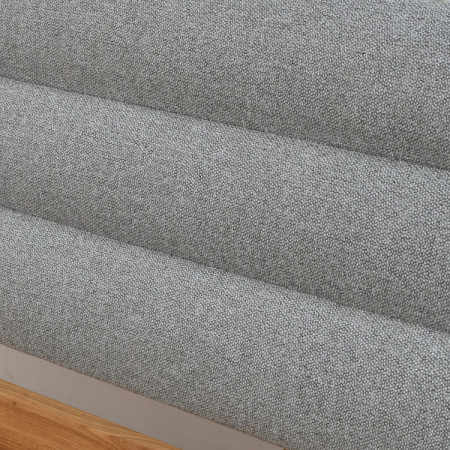 Dubogestelltes Bett 180 x 200 cm - Stoffkopfteil