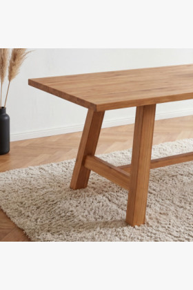 Jídelní stůl aus Eichenholz 220 x 100 cm rechteckig 2