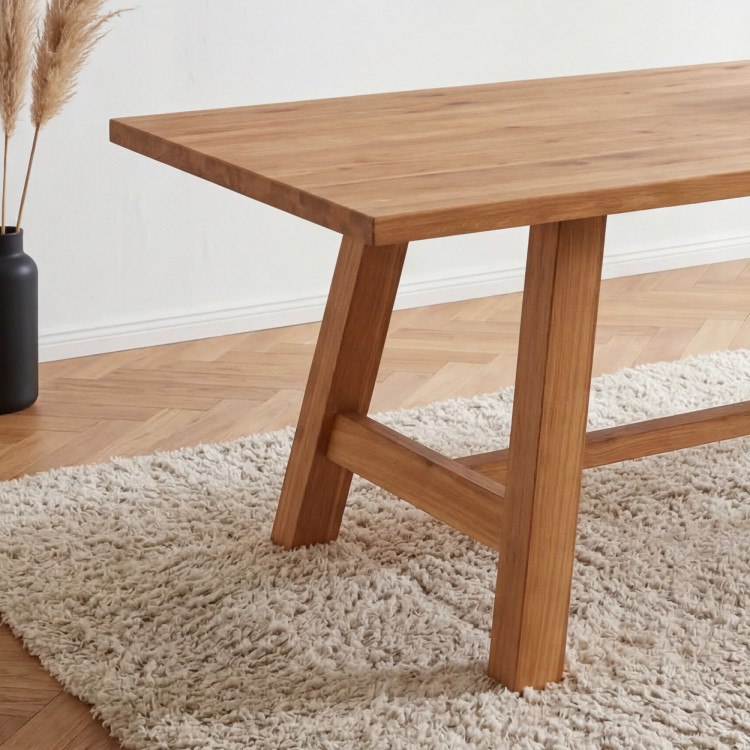 Jídelní stůl aus Eichenholz 220 x 100 cm rechteckig