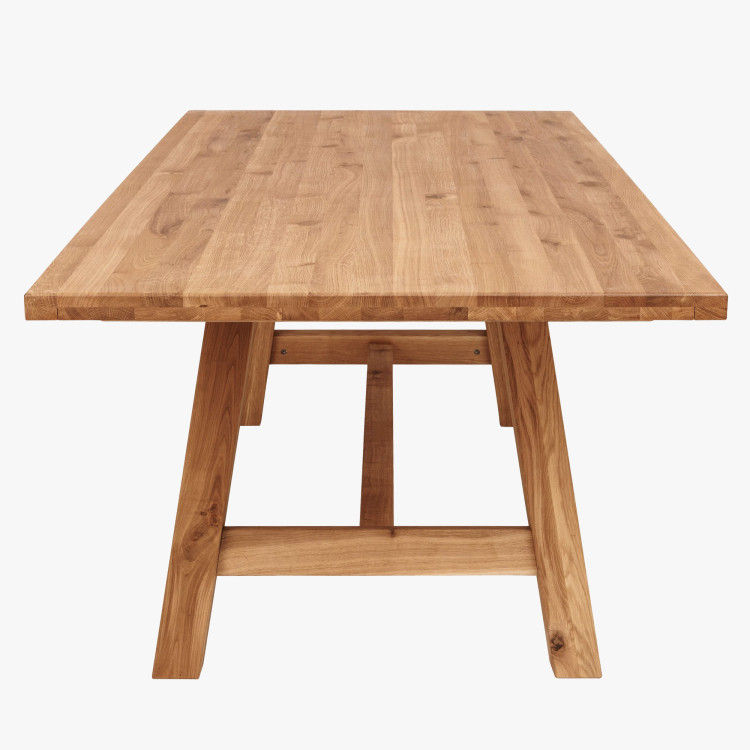 Jídelní stůl aus Eichenholz 220 x 100 cm rechteckig