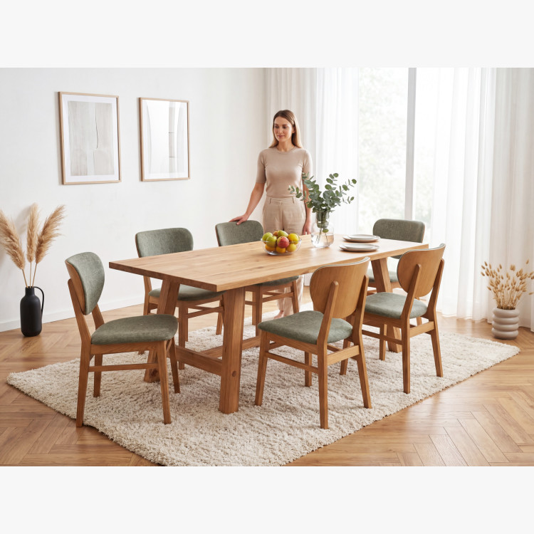 Jídelní stůl aus Eichenholz 220 x 100 cm rechteckig