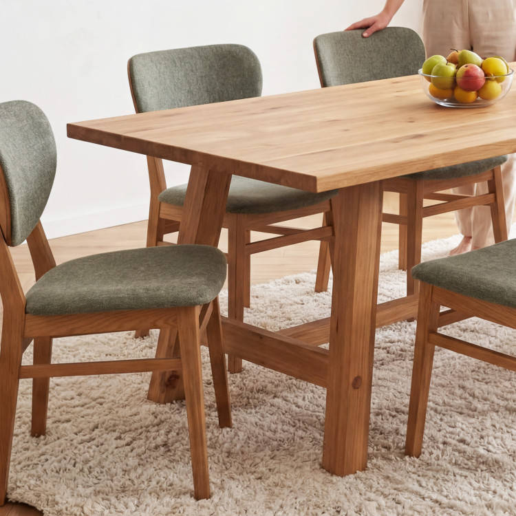 Jídelní stůl aus Eichenholz 220 x 100 cm rechteckig