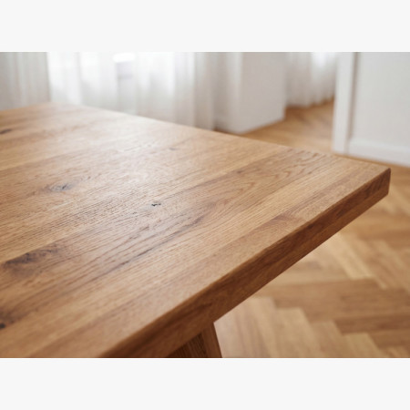 Jídelní stůl aus Eichenholz 220 x 100 cm rechteckig