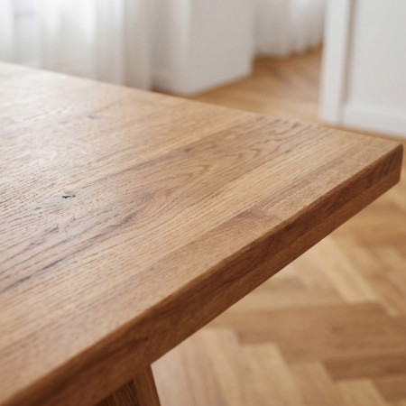 Jídelní stůl aus Eichenholz 220 x 100 cm rechteckig