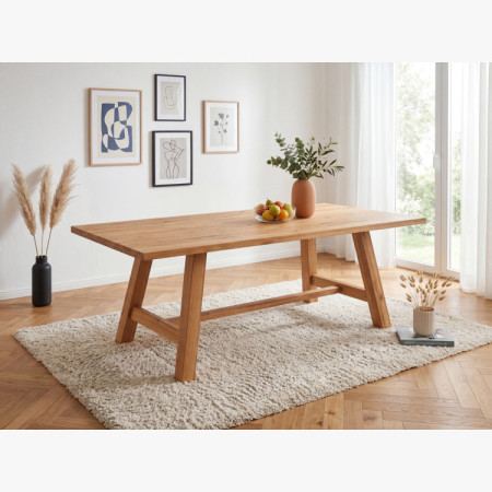 Jídelní stůl aus Eichenholz 220 x 100 cm rechteckig