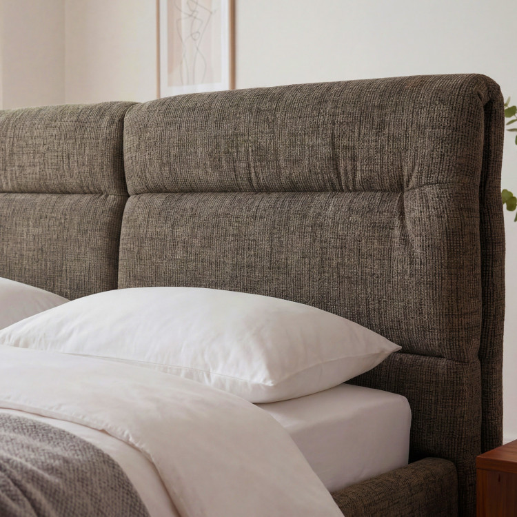 Gepolstertes Bett mit Stauraum dunkelgrün, 160 x 200 cm