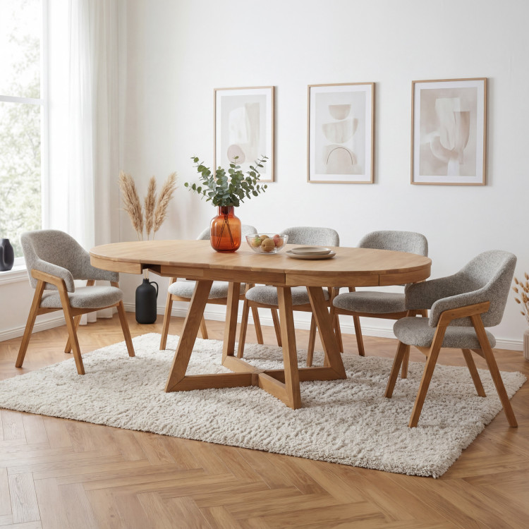 Esstisch Valencia aus Eiche ausziehbar 120–200 cm