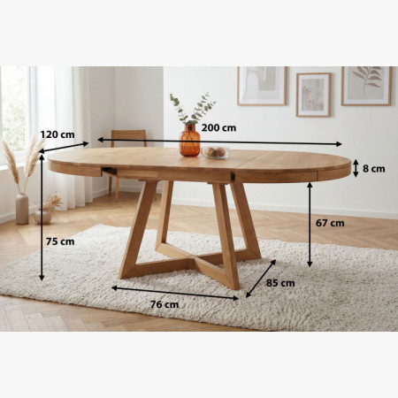 Esstisch Valencia aus Eiche ausziehbar 120–200 cm