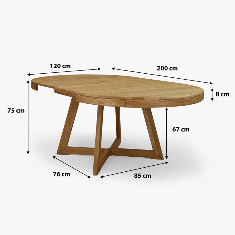 Esstisch Valencia aus Eiche ausziehbar 120–200 cm